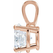 14K Rose 1 1/2 CT Lab-Grown Diamond Pendant