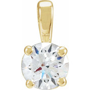 14K Yellow 3/4 CT Lab-Grown Diamond Pendant