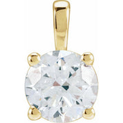 14K Yellow 1 1/2 CT Lab-Grown Diamond Pendant
