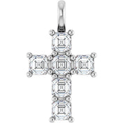 10K White 1 CTW Lab-Grown Diamond Pendant