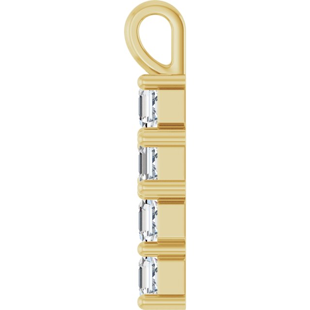 10K Yellow 1 CTW Lab-Grown Diamond Pendant