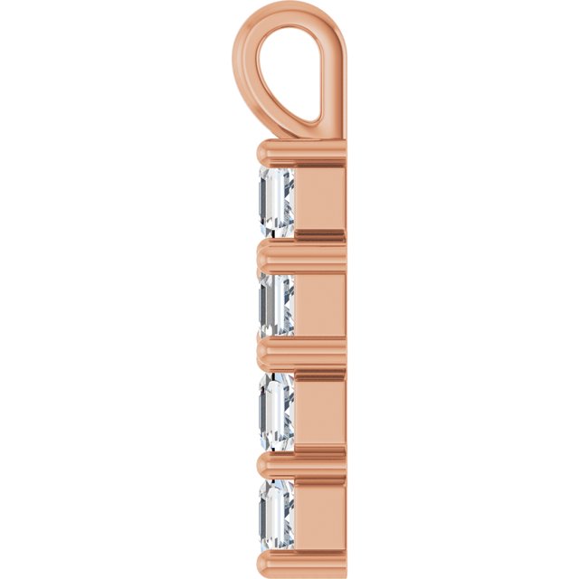 10K Rose 1 CTW Lab-Grown Diamond Pendant