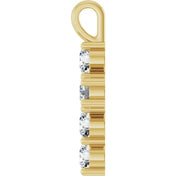 10K Yellow 9/10 CTW Lab-Grown Diamond Pendant
