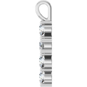 10K White 9/10 CTW Lab-Grown Diamond Pendant