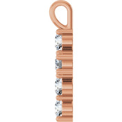 10K Rose 9/10 CTW Lab-Grown Diamond Pendant