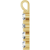 10K Yellow 1 1/2 CTW Lab-Grown Diamond Pendant