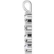 10K White 1 1/2 CTW Lab-Grown Diamond Pendant