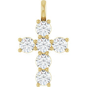 10K Yellow 1 1/2 CTW Lab-Grown Diamond Pendant