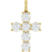 10K Yellow 1 1/2 CTW Lab-Grown Diamond Pendant
