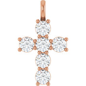 10K Rose 1 1/2 CTW Lab-Grown Diamond Pendant