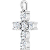 10K White 1 1/2 CTW Lab-Grown Diamond Pendant