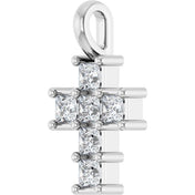 10K White 1/4 CTW Lab-Grown Diamond Pendant