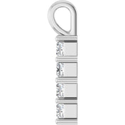 10K White 1/4 CTW Lab-Grown Diamond Pendant