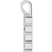 10K White 1/4 CTW Lab-Grown Diamond Pendant