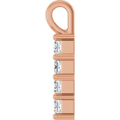 10K Rose 1/4 CTW Lab-Grown Diamond Pendant