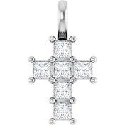 10K White 1/4 CTW Lab-Grown Diamond Pendant
