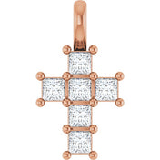 10K Rose 1/4 CTW Lab-Grown Diamond Pendant