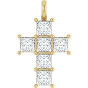 10K Yellow 1 5/8 CTW Lab-Grown Diamond Pendant