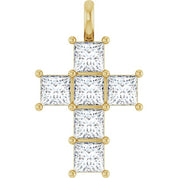 10K Yellow 1 5/8 CTW Lab-Grown Diamond Pendant