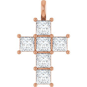 10K Rose 1 5/8 CTW Lab-Grown Diamond Pendant