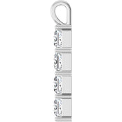 10K White 1 5/8 CTW Lab-Grown Diamond Pendant