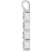 10K White 1 5/8 CTW Lab-Grown Diamond Pendant