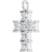 10K White 1 5/8 CTW Lab-Grown Diamond Pendant