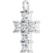 10K White 1 5/8 CTW Lab-Grown Diamond Pendant