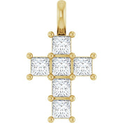 10K Yellow 1/2 CTW Lab-Grown Diamond Pendant