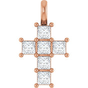 10K Rose 1/2 CTW Lab-Grown Diamond Pendant