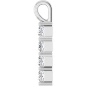 10K White 1/2 CTW Lab-Grown Diamond Pendant