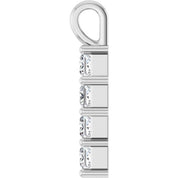 10K White 1/2 CTW Lab-Grown Diamond Pendant
