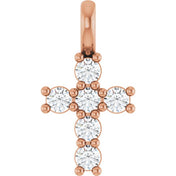 10K Rose 1/6 CTW Lab-Grown Diamond Pendant