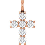 10K Rose 1/2 CTW Lab-Grown Diamond Pendant