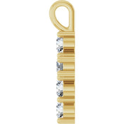 10K Yellow 1/2 CTW Lab-Grown Diamond Pendant