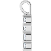10K White 1/3 CTW Lab-Grown Diamond Pendant