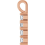10K Rose 1/3 CTW Lab-Grown Diamond Pendant