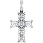 10K White 1/3 CTW Lab-Grown Diamond Pendant