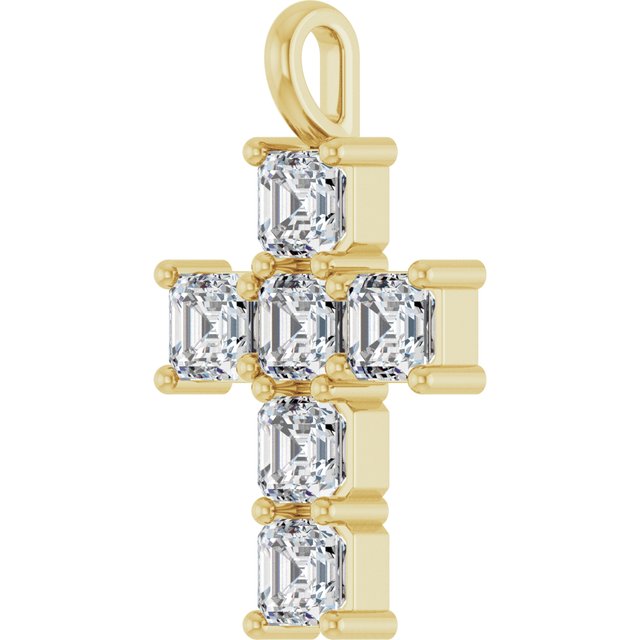 10K Yellow 2 CTW Lab-Grown Diamond Pendant