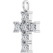 10K White 2 CTW Lab-Grown Diamond Pendant
