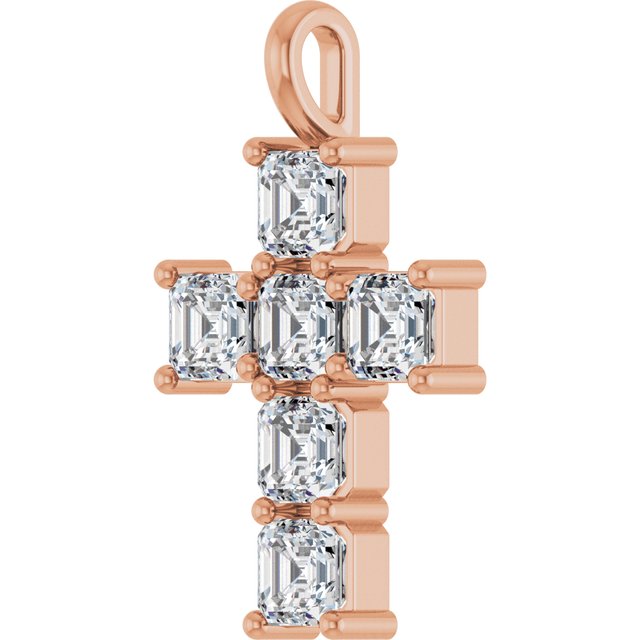 10K Rose 2 CTW Lab-Grown Diamond Pendant
