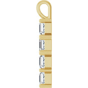 10K Yellow 2 CTW Lab-Grown Diamond Pendant