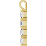 10K Yellow 2 CTW Lab-Grown Diamond Pendant