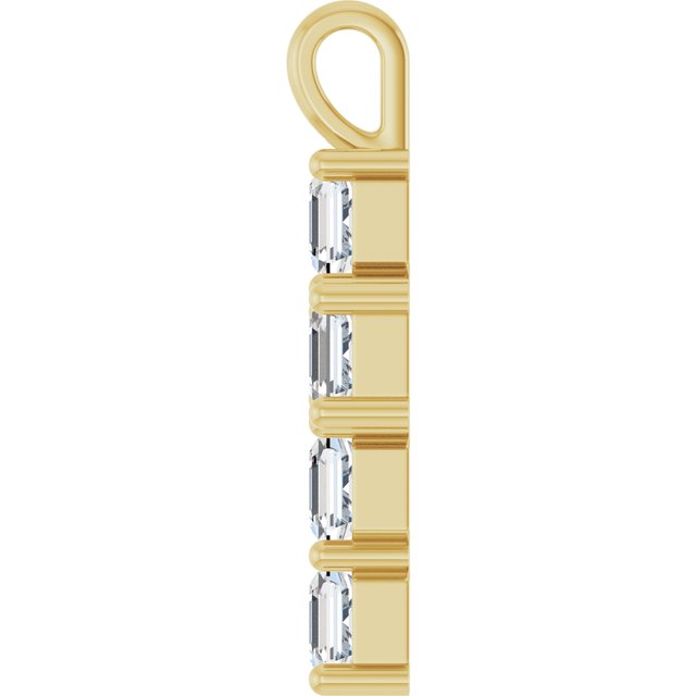 10K Yellow 2 CTW Lab-Grown Diamond Pendant