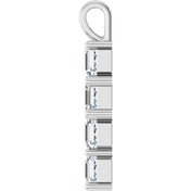 10K White 2 CTW Lab-Grown Diamond Pendant