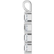 10K White 2 CTW Lab-Grown Diamond Pendant