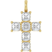 10K Yellow 2 CTW Lab-Grown Diamond Pendant