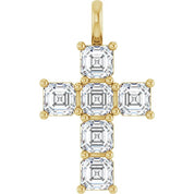 10K Yellow 2 CTW Lab-Grown Diamond Pendant