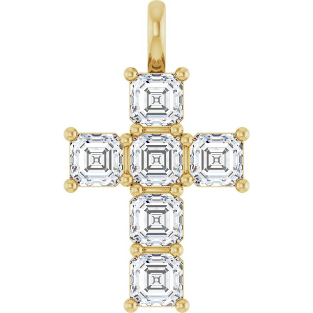 10K Yellow 2 CTW Lab-Grown Diamond Pendant