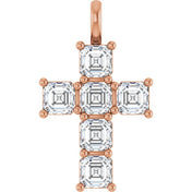 10K Rose 2 CTW Lab-Grown Diamond Pendant